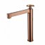 Grifo lavabo alto monomando Olimpo oro rosa cepillado de Imex